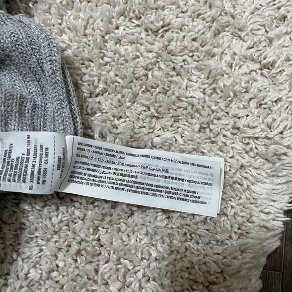 Hollister Oversized Versatile Gray Ribbed Knit Crewneck Pullover Casual Sweater - Picture 5 of 6